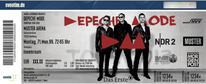 Depeche Mode FanTicket Depeche Mode FanTicket